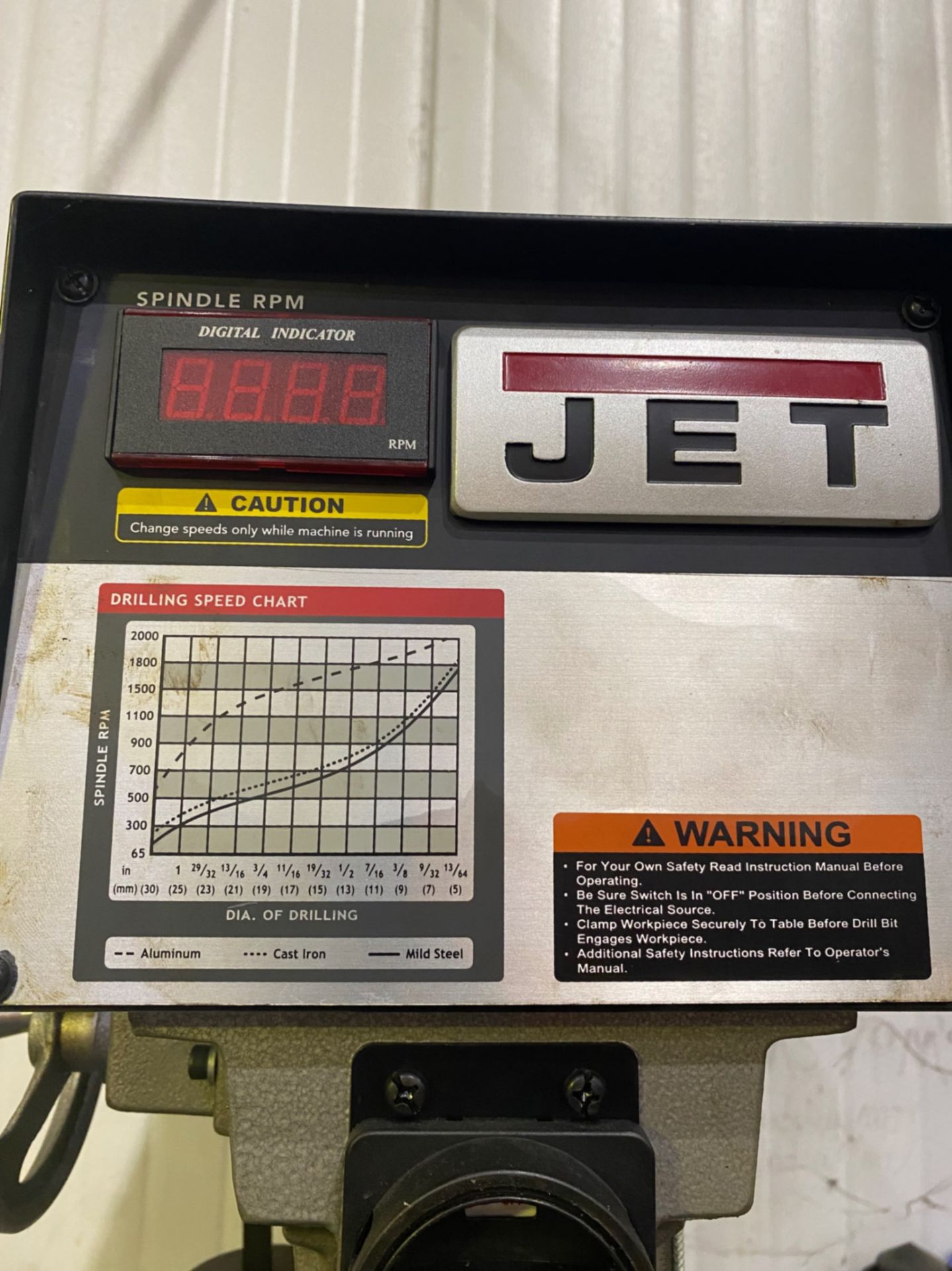 JET 15 VARIABLE SPEED FLOOR DRILL PRESS - Image 3 of 4