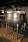 Groen 250 Gal. S/S Kettle, Model RA-250, S/N 06959-1, National Board #139826 with125 PSI @ 353