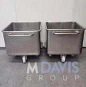 (23) Qty. Water Tight 400 lb. Dump Buggies (Machine #4100) (Lift Out $250) (Located Jessup, MD)