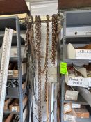 LOT OF ASSORTMENT OF CHAINS & CHAIN CLAMPS