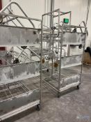 (4) STAINLESS STEEL HOLDING RACKS (HANDLING, LOADING & SITE MGMT FEE: $50.00) (LOCATED IN