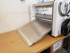 Sinmag Manual Bench Dough Sheeter, Never used. (Machine #4114) (Loading Fee $150) (Located