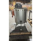 Slurry Mixer. Aprox. 175 Liter Capacity with Agitator, Jacketed S/S Construction, S/N QC001-2011, (