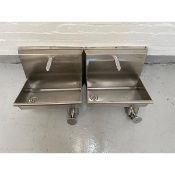 Wall Mounted Heavy Duty Design Knee Operated Hand Wash Station, Mounting Holes Built into Frame, 304