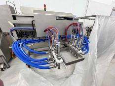 LEONHARDT 8-POSITION FILLER / DOSER, (2) FILL POSITIONS WITH (4) FILLING VALVES AT EACH POSITION (