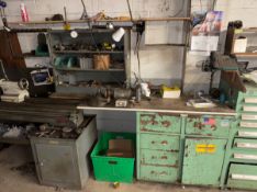 SHOP COUNTER, SHELVING, & CABINETS