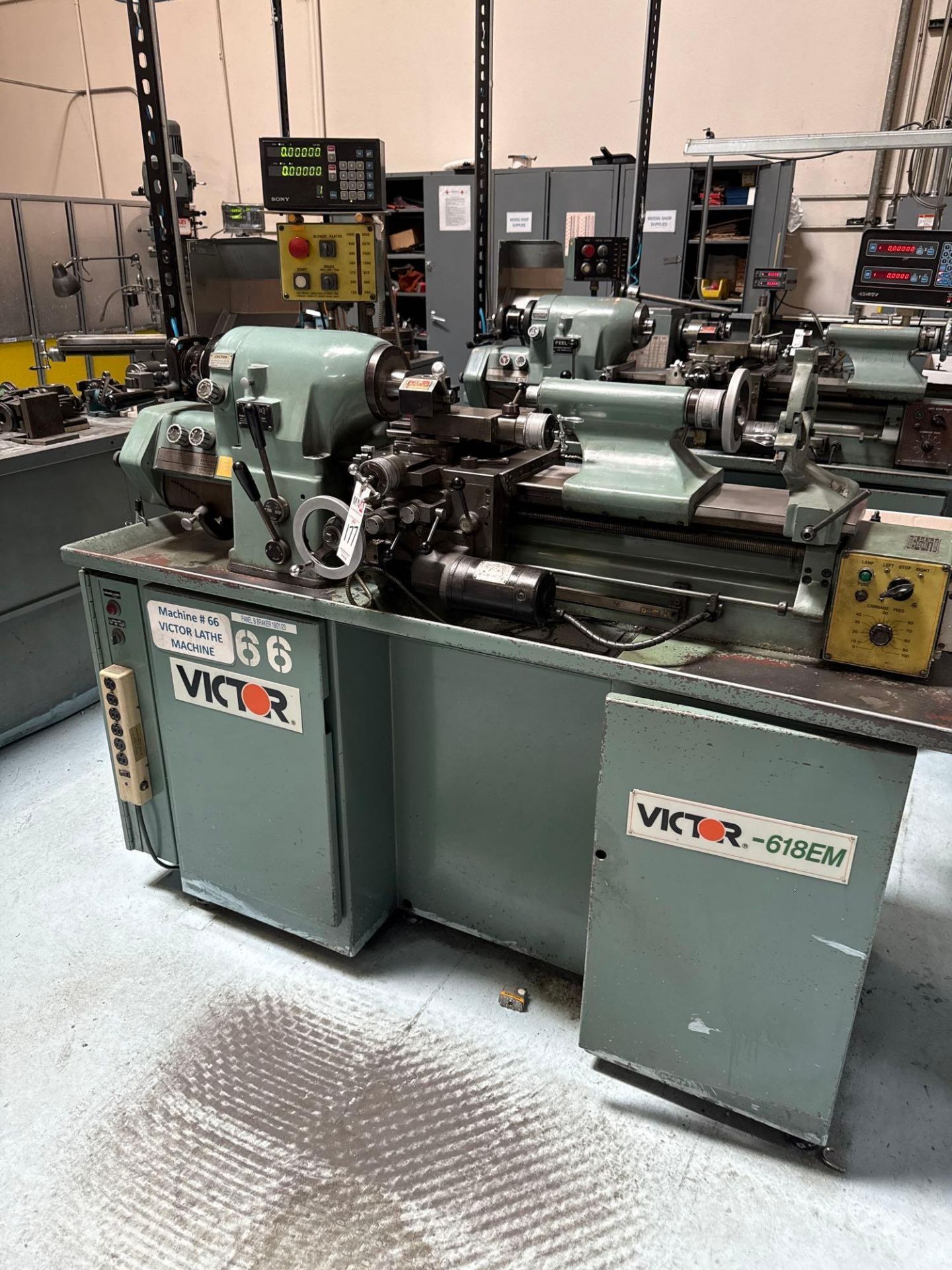 Victor 618EM Precision Toolroom Lathe, DRO, - Image 3 of 7