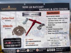 2024 Landhonor LHR-RC5400 5400 lb Ratchet Binders & G70 Chains