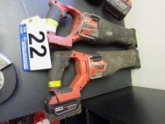 (2) Milwaukee M18 Sawzall Reciprocating Saws
