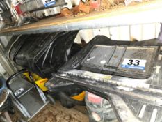 Lot Tarp, Tent, and Saw Horses