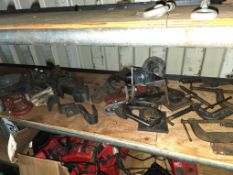 Lot Milwaukee chargers, Misc Clamps, Shackles, Etc.