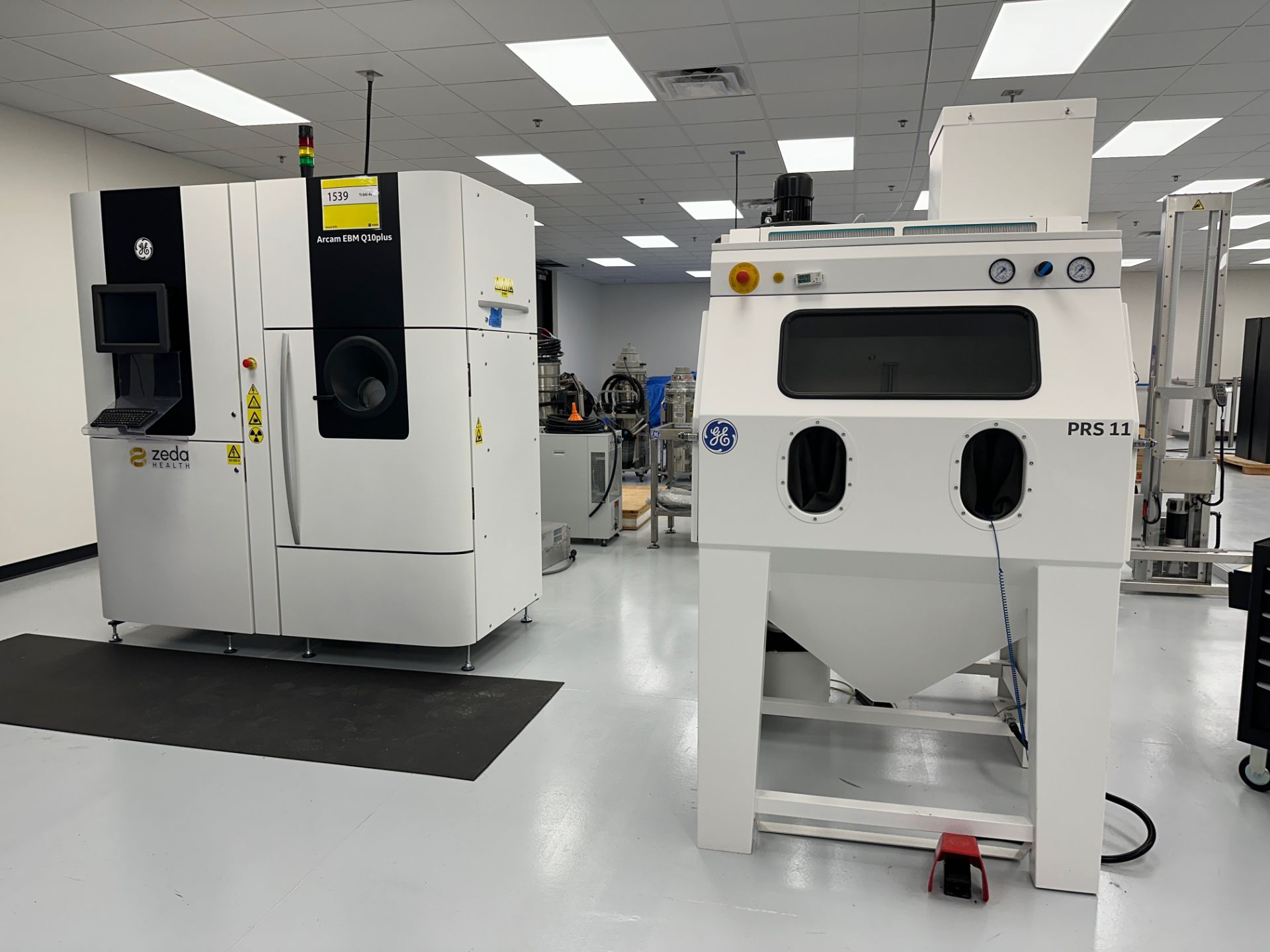 2021 GE Additive Model Arcam EBM Q10plus Electron Beam Melting System, PRS11 Powder Recovery Station