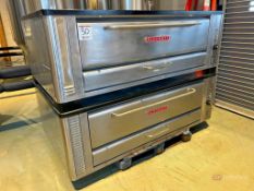 (2) Blodgett Stackable Pizza Ovens; w/ Pallet of Pizza Stones