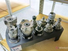 (10) Cat 40 Taper Tool Holders w/ (3) Carbide Insert Facing Mills