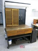 Heavy Duty Castered Rollaround Wood Top Work Bench