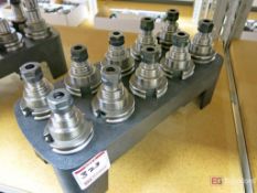(10) Cat 40 ER Collet Holding Taper Tool Holders