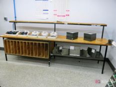 Approx. 11' Heavy Duty Steel Frame Work Bench