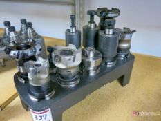 (10) Cat 40 Taper Tool Holders w/ (6) Carbide Insert Facing Mills