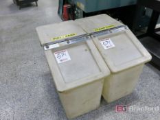 (2) Castered Hopper Bins