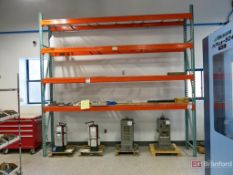 Section of Teardrop Style Pallet Racking