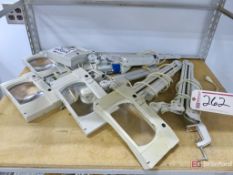 (5) Luxo Benchtop Clamp Magnifying Lights