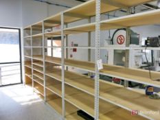 (6) Sections of Medium Duty Clip Together Racking w/ Assoc. Wood Decking