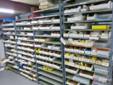 (9) Medium Duty Clip Together Shelving Units w/ Contents