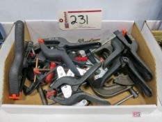 Lot of Spring Clamps, C-Clamps, Twist Clamps