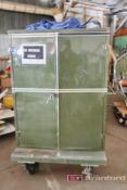 Heavy Duty Two Door Cabinet / Tool Chest w/ Casters & Contents