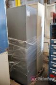 (2) Two-Door Metal Storage Cabinets, (1) Three Drawer Lateral Cabinet