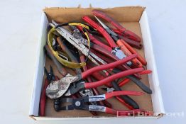 Box Lot of Pliers, Cutters