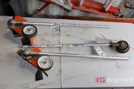 (2) Stihl Weedwhacker Edger Attachments (1) String Trimmer Attachment
