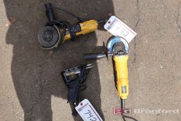 (2) DeWalt Angle Grinders/Chicago Electric Soldering Gun