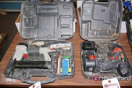 (1) Porter Cable Pneumatic Stapler, (1) Coleman 19.2 Volt Cordless Driller