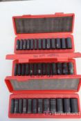 (3) Tekton Pneumatic Socket Sets
