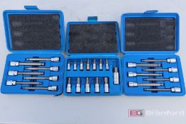 (3) ABN Head Hex Bit Socket Sets