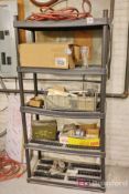 (2) 5-Shelf Black Plastic Shelving Units