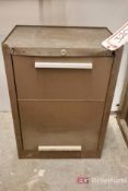 Brown Metal Cabinet with 3-Drawers