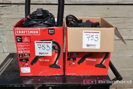 (2) Craftsman 2.5-Gallon Shop Vacs