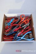 Box Lot of Pliers, Various Styles