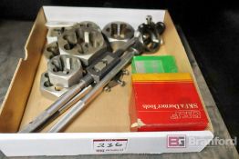 Lot Box of High Speed Screw Adjustable Round Dies with Tap Handles
