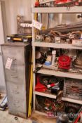 Shelving Unit & 4-Drawer Vertical File w/ Contents
