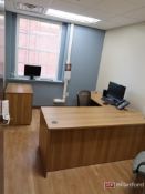 Contents of Office Incl Desk w/ Left Return, 2-Drawer Horizontal File Cabinet, Viewsonic Approx. 22