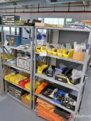 (2) Sections of Medium Duty Racking w/ Contents Incl But Not Limited To: Molex Connectors, Jacks,