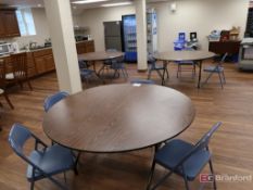 (5) Round Cafeteria Style Chairs, Approx. (50) Folding Chairs