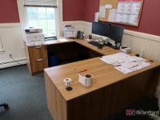 Contents of Office Incl (3) Fireking 4-Drawer Vertical File Cabinet, U-Shape Desk, Dell Precision