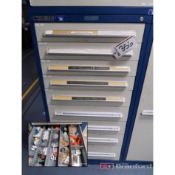 Stanley Vidmar 9-Drawer Heavy Duty Storage Cabinet w/ Contents to Include: Labels, Rubber Bands,