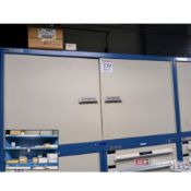 Stanley Vidmar Cap Unit w/ Contents to Include: Chain Saw Blades, Chain Saw Motor Covers, Chain