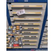 Stanley Vidmar 10-Drawer Heavy Duty Storage Cabinet w/ Contents to Include: Gaskets, Electric