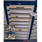 Stanley Vidmar 10-Drawer Heavy Duty Storage Cabinet w/ Contents to Include: Caps, Points, Rotors,
